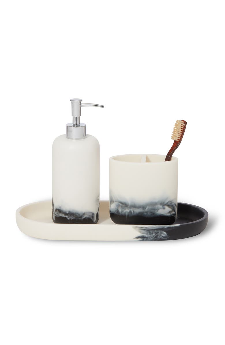 ROSELLI TRADING COMPANY Ombré 3-Piece Bathroom Accessory Set, Alternate, color,
