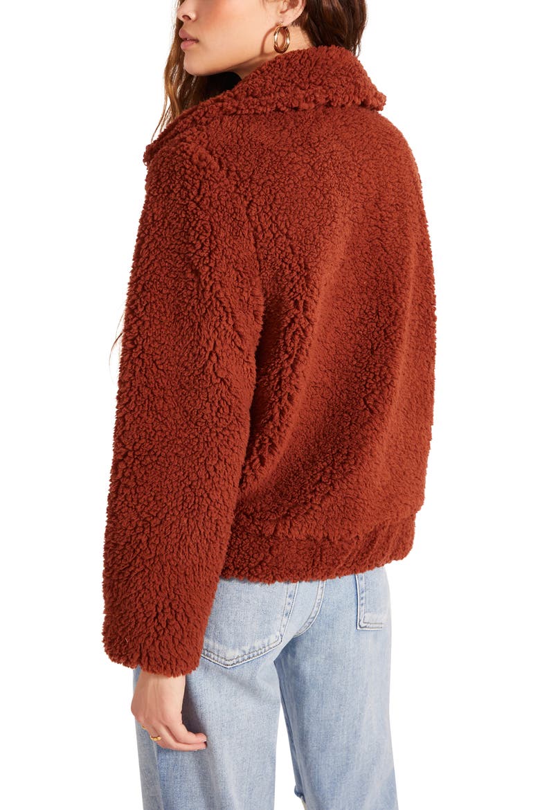 Teddy as She Goes Jacket, Alternate, color, COGNAC
