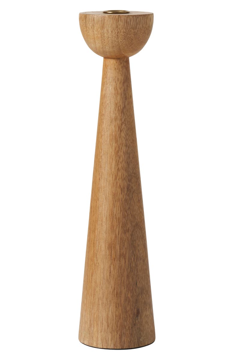 Renwil Set of 2 Mango Wood Candle Holders, Alternate, color, Brown