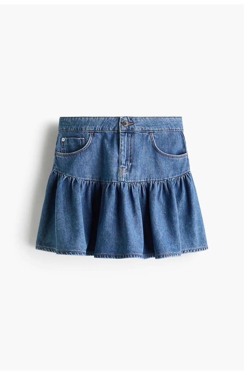 H&M Flared Denim Skirt, Main, color, Denim Blue