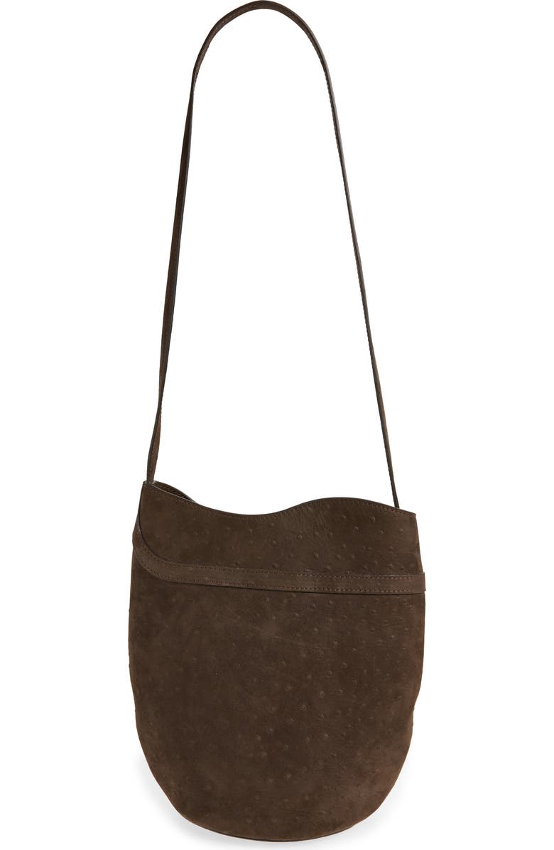 LIFFNER Belted Suede Bucket Bag, Alternate, color, Dark Brown