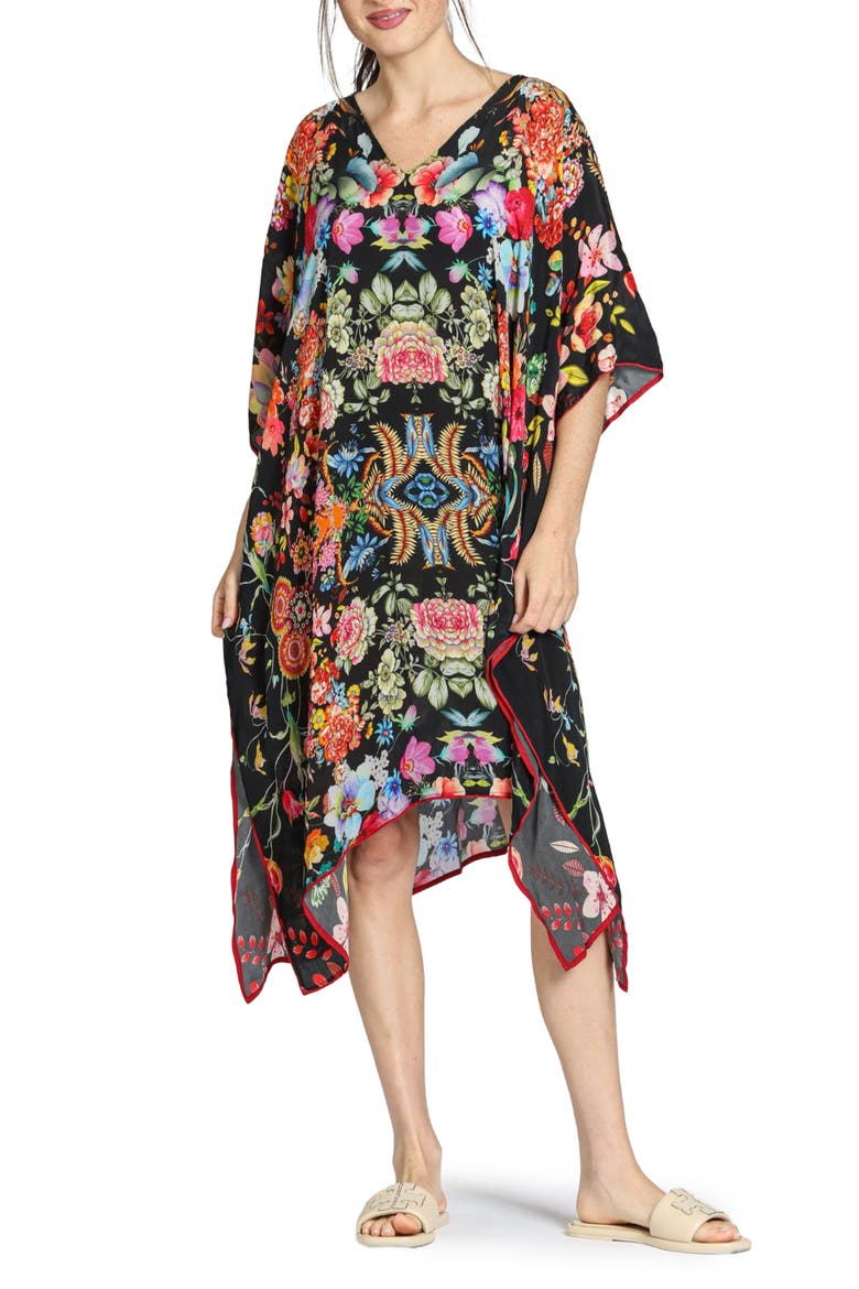 Print Midi Caftan, Main, color, BLACK MULTI