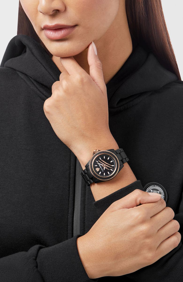 PHILIPP PLEIN The Scratch Bracelet Watch, 38mm, Alternate, color, Black