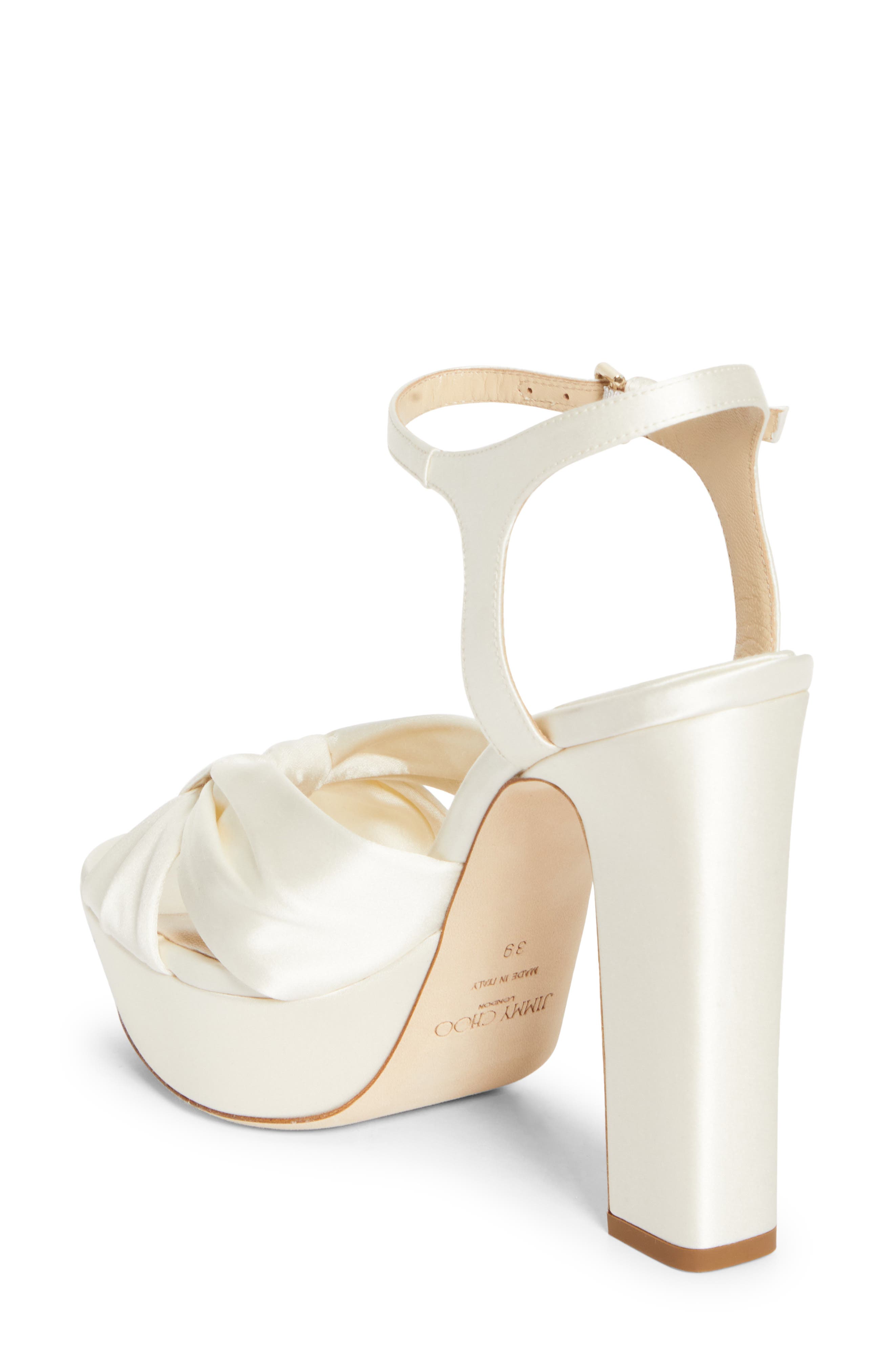Jimmy Choo Heloise Platform Sandal, Alternate, color, Ivory