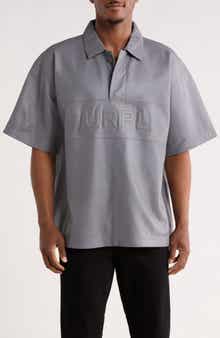 PURPLE BRAND Embossed Leather Polo