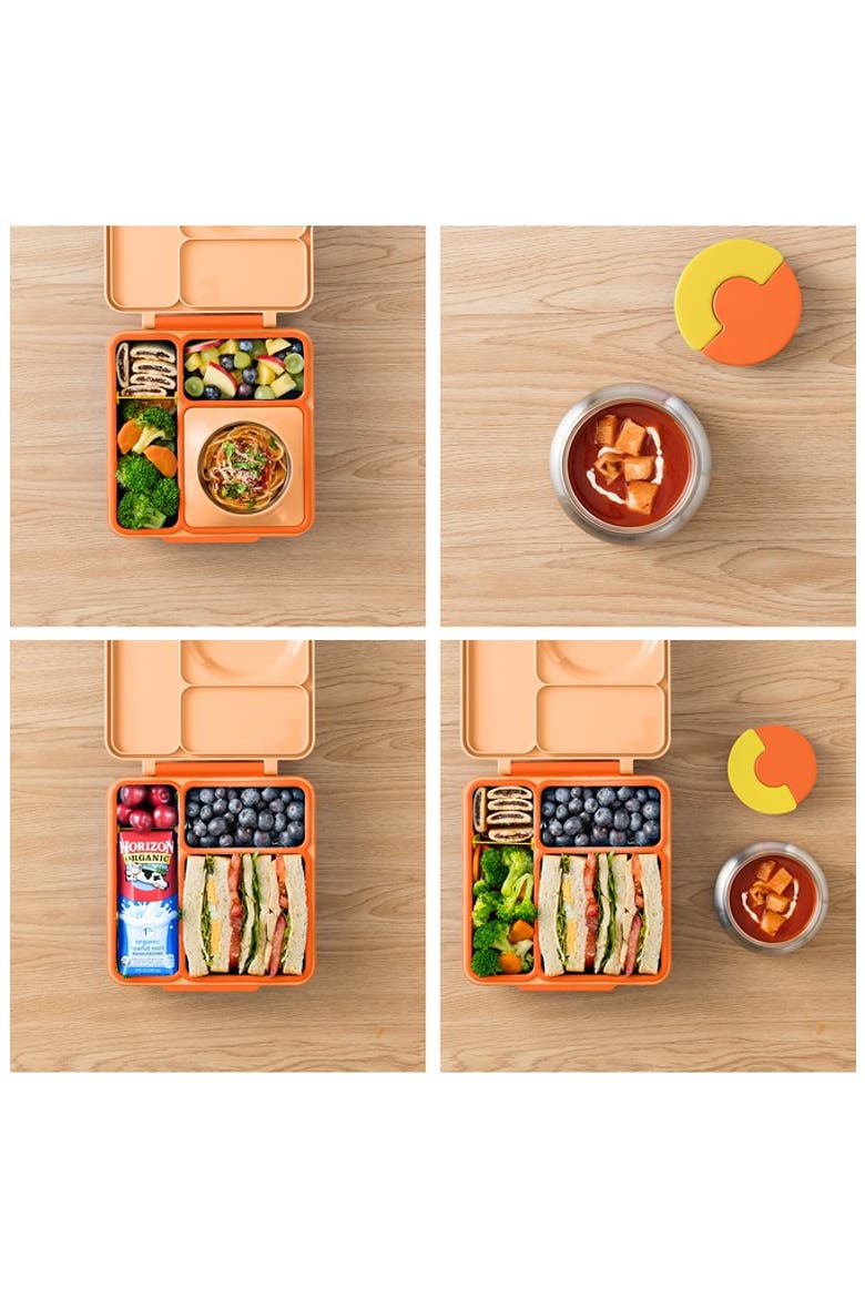OmieBox Bento Lunch Box for Kids, Alternate, color, Poppy Orange