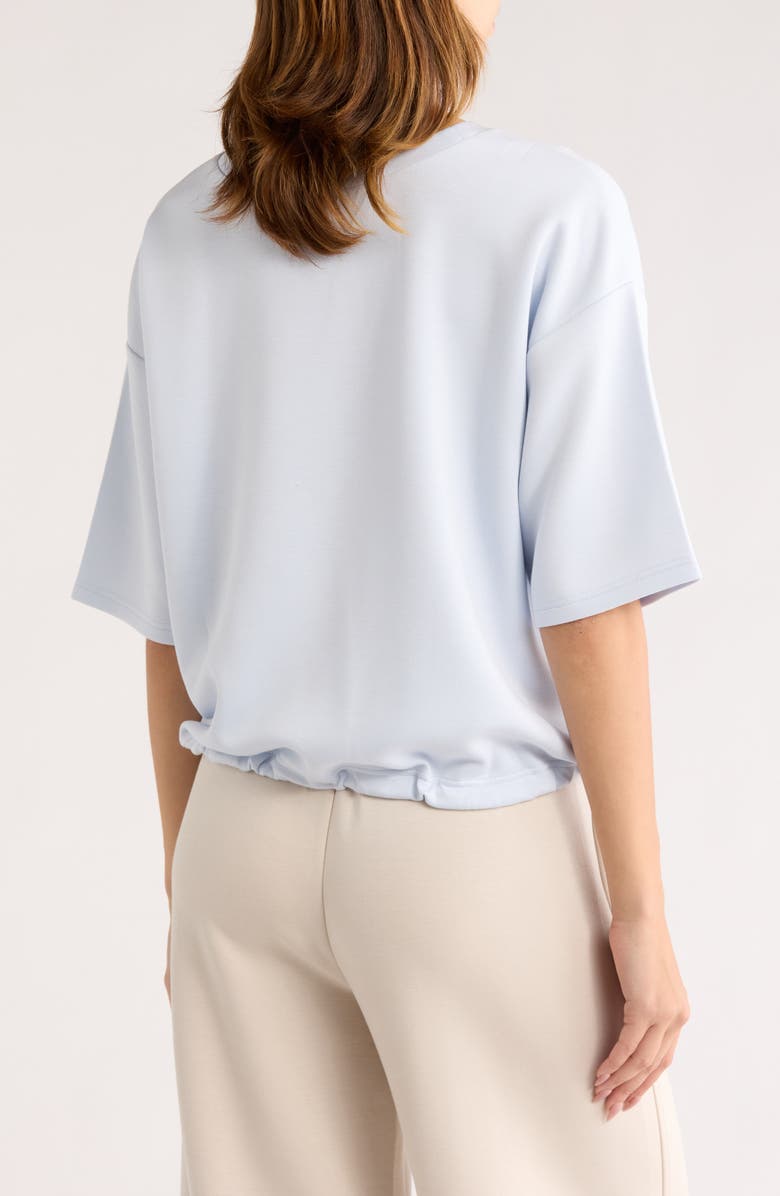 Z by Zella Whisper Drawstring Hem Knit Top, Alternate, color, Blue Ancient