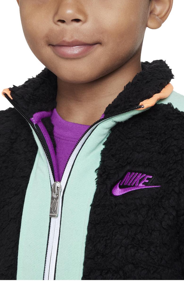 Nike Kids' Illuminate High Pile Fleece Half Zip Pullover, Alternate, color, 
