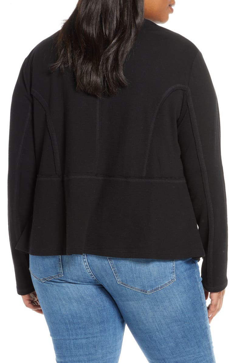 Caslon<sup>®</sup> Drape Collar Knit Blazer, Alternate, color,