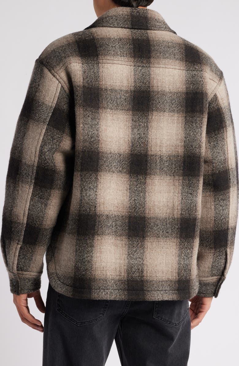 FRAME Padded Plaid Wool Blend Shirt Jacket, Alternate, color, 
