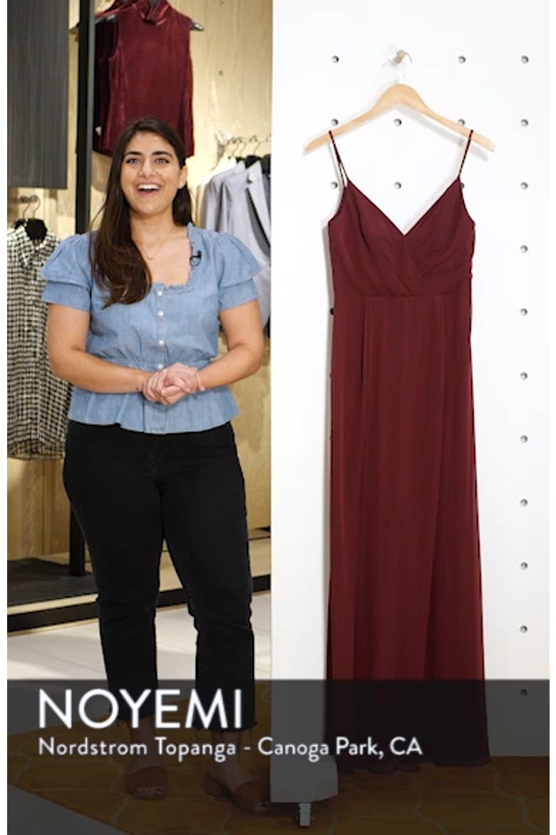 Surplice Neck Chiffon A-Line Gown video