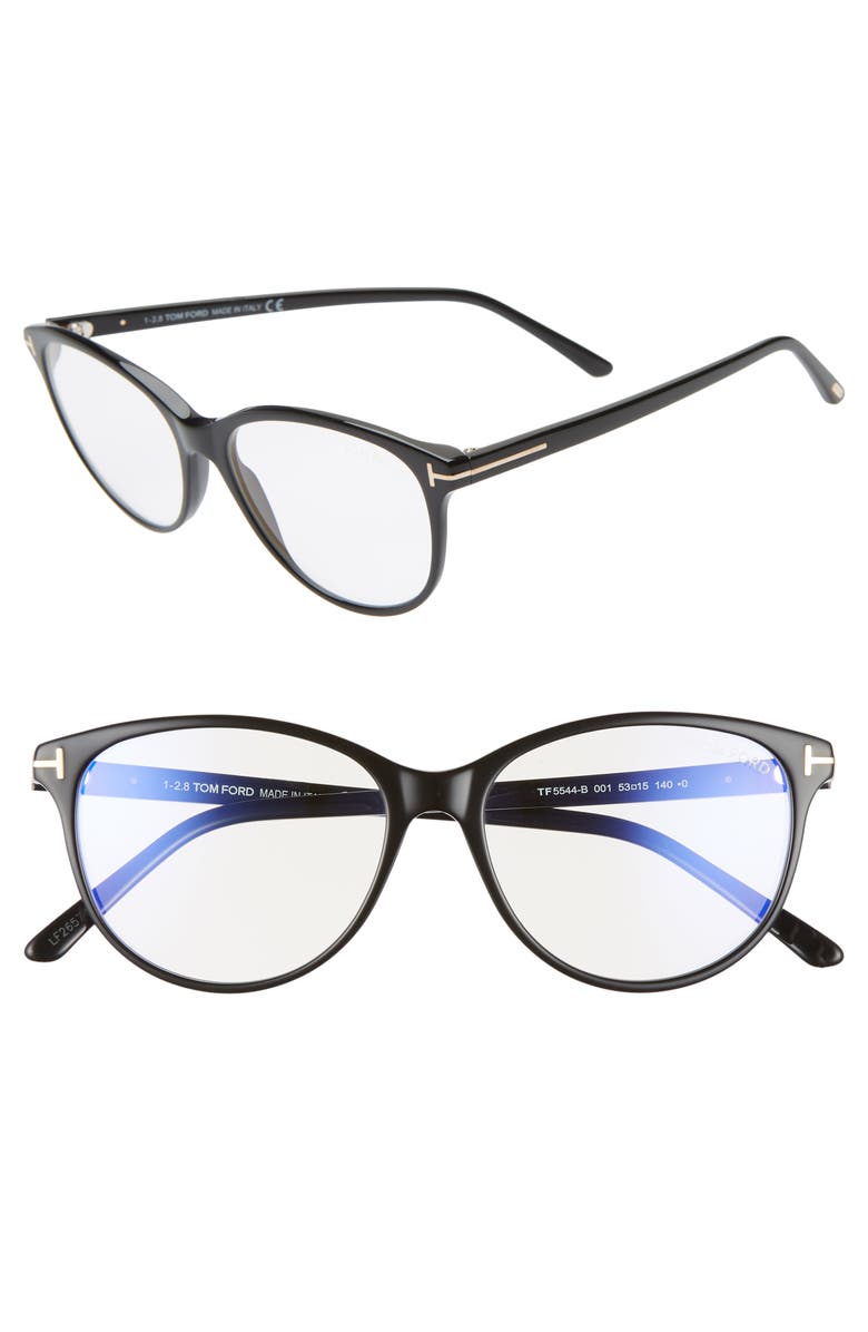TOM FORD 53mm Blue Light Blocking Optical Glasses, Main, color, 