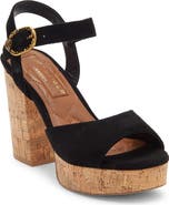Kurt Geiger London Mayfair Cork Block Heel Platform Sandal