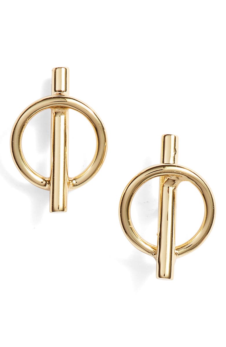 Argento Vivo Sterling Silver Argento Vivo Pierced Circle Stud Earrings, Main, color,