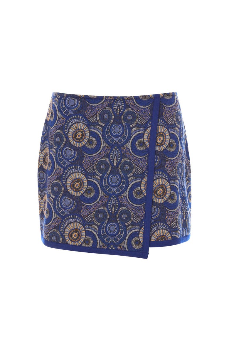 KAHINDO Praia Ornate Jacquard Skirt, Alternate, color, Blue