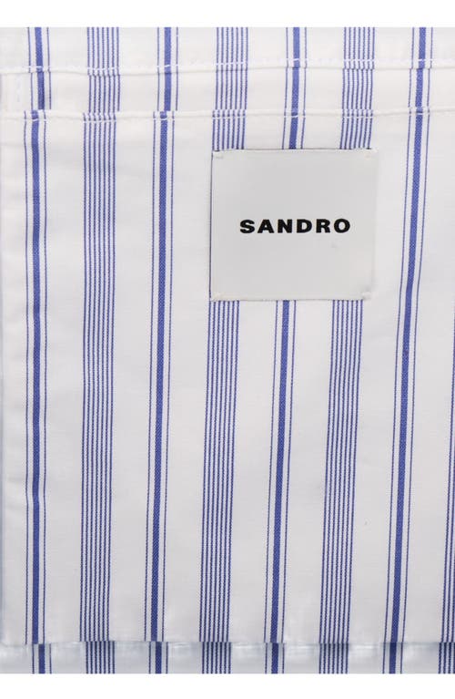 Sandro Striped Canvas Tote Bag