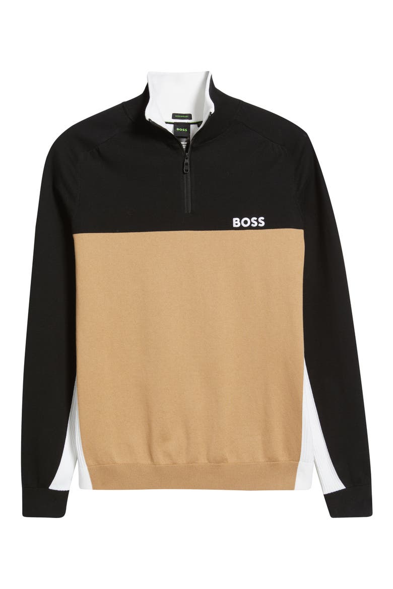 Hydro-X Water-Repellent Golf Half Zip Pullover, Alternate, color, BLACK
