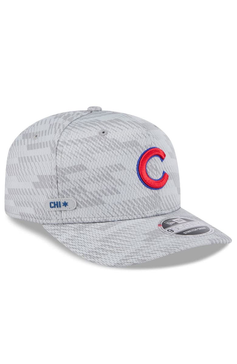 New Era Men's New Era Gray Chicago Cubs 2025 MLB Clubhouse 9SEVENTY Stretch-Snap Hat, Main, color, 