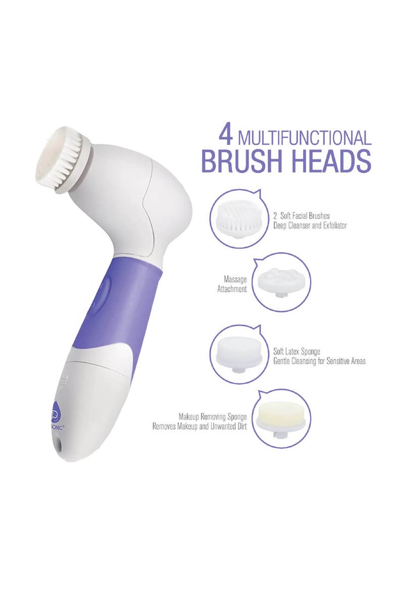 Advanced Facial and Body Cleansing Brush, Alternate, color, Purple