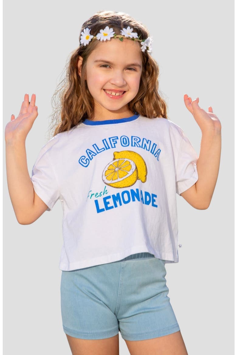 Kids' California Lemonade Graphic Dropped Shoulder Tee, Alternate, color, IVORY LEMONADE