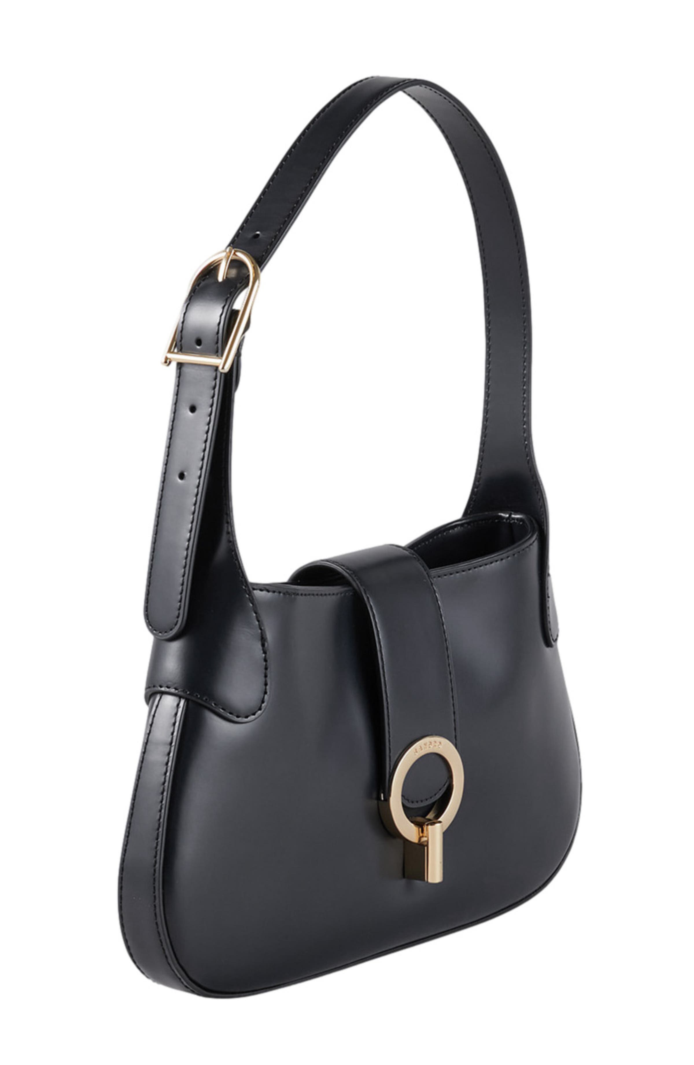 SANDRO Janet bag in certified leather, Alternate, color, Black