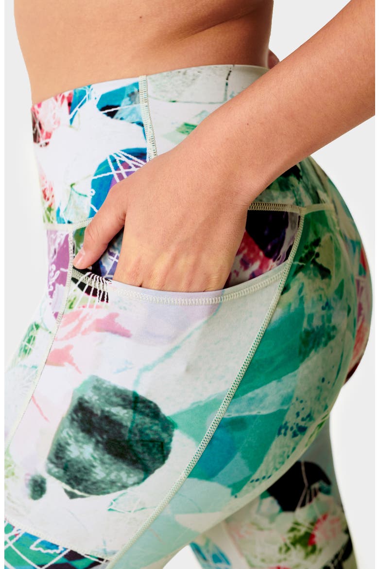 Super Sculpt Pocket 7/8 Leggings, Alternate, color, GREEN EARTH PRINT