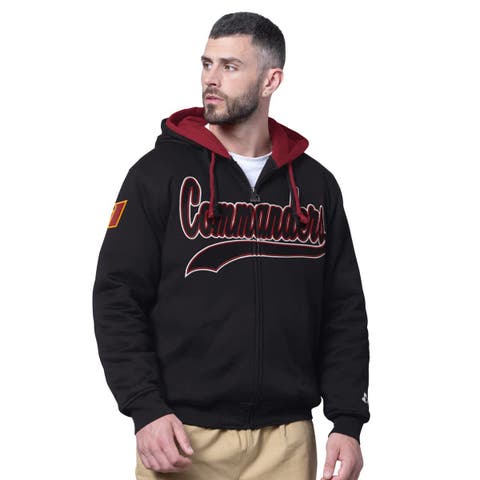 Men's Starter Black Washington Commanders Big Shot Full-Zip Double Hoodie