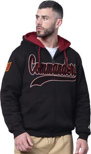 STARTER Men's Starter Black Washington Commanders Big Shot Full-Zip Double Hoodie