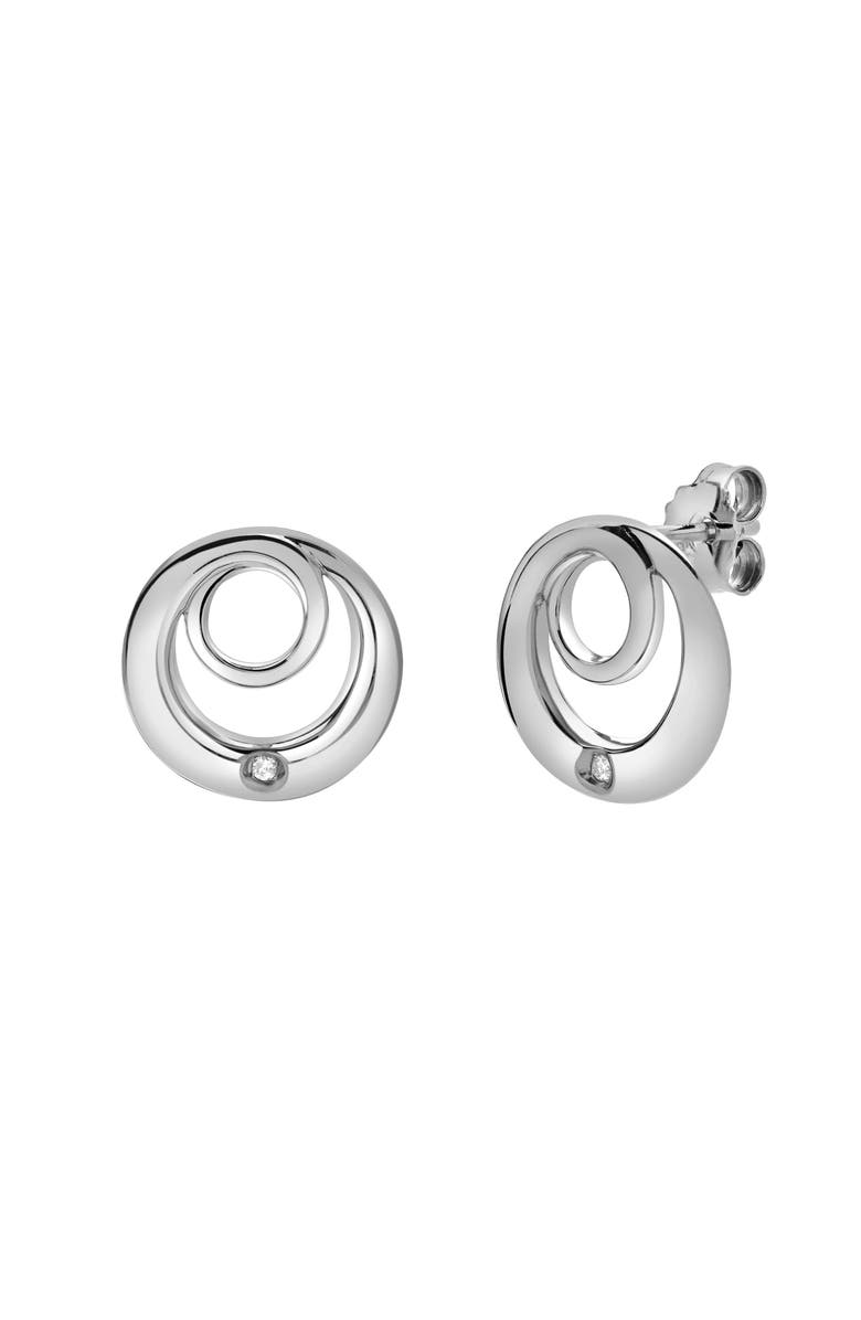 LuvMyJewelry Orlena Sterling Silver 0.02 Ct Diamond Circle Stud Earrings, Alternate, color, 925 Sterling Silver