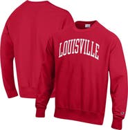 Champion Men's Champion Red Louisville Cardinals Arch Reverse Weave Pullover Sweatshirt