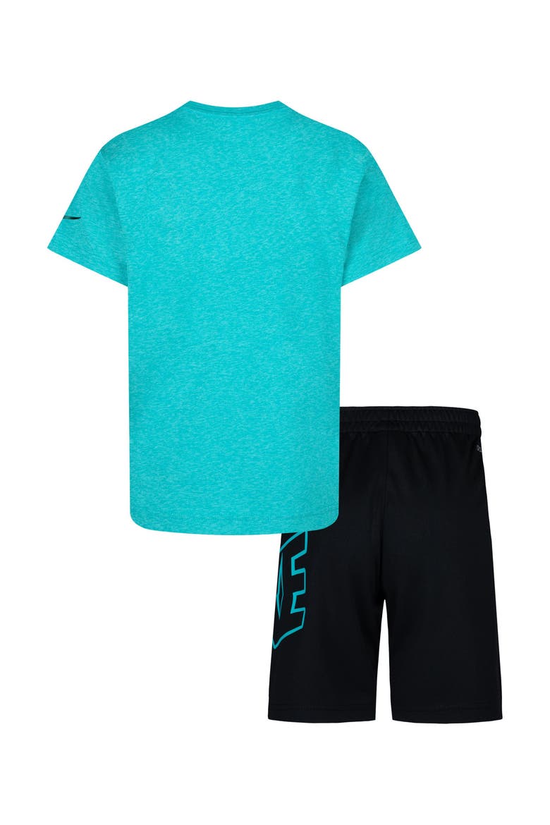 Kids' Dri-FIT Graphic T-Shirt & Shorts Set, Alternate, color, BLACK