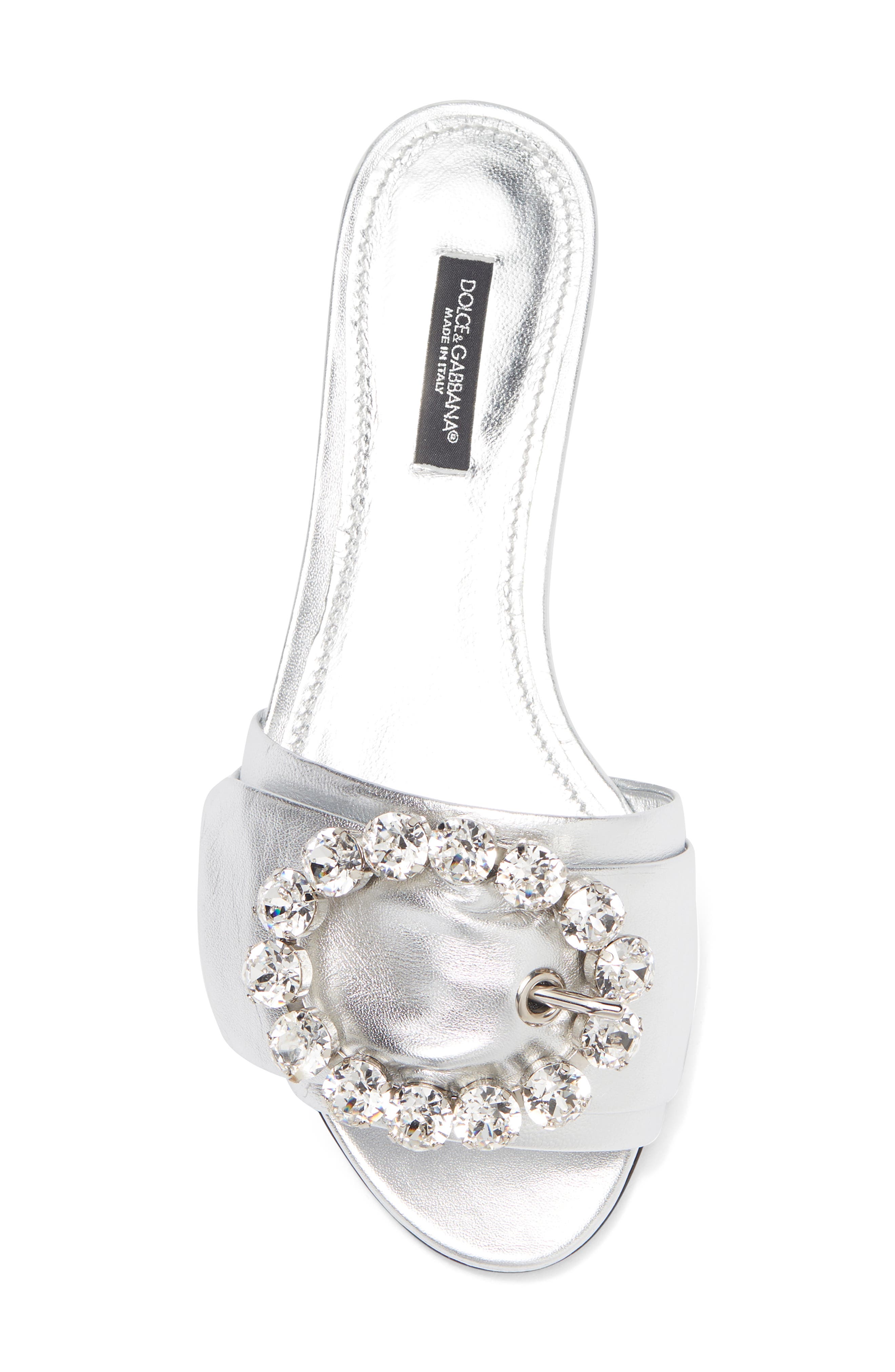 Dolce&Gabbana Leather Slide Sandal, Alternate, color, 