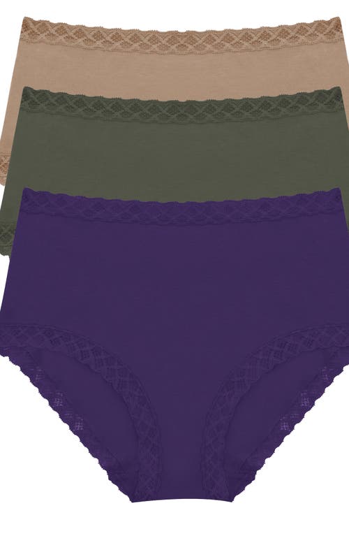 Natori Bliss Cotton Full Brief 3-pack In Multi