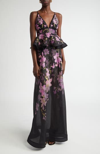 【Zimmermann】Dawning floral silk and linen corset dress Dawning floral silk and linen corset dress in multicoloured