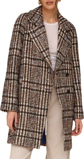 Avec Les Filles Plaid Boucle Walker Coat Nordstrom