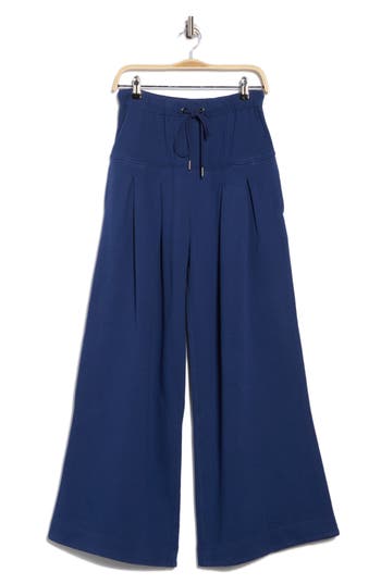 Free People Fp Movement Studio Siren Cotton Drawstring Pants In Blue