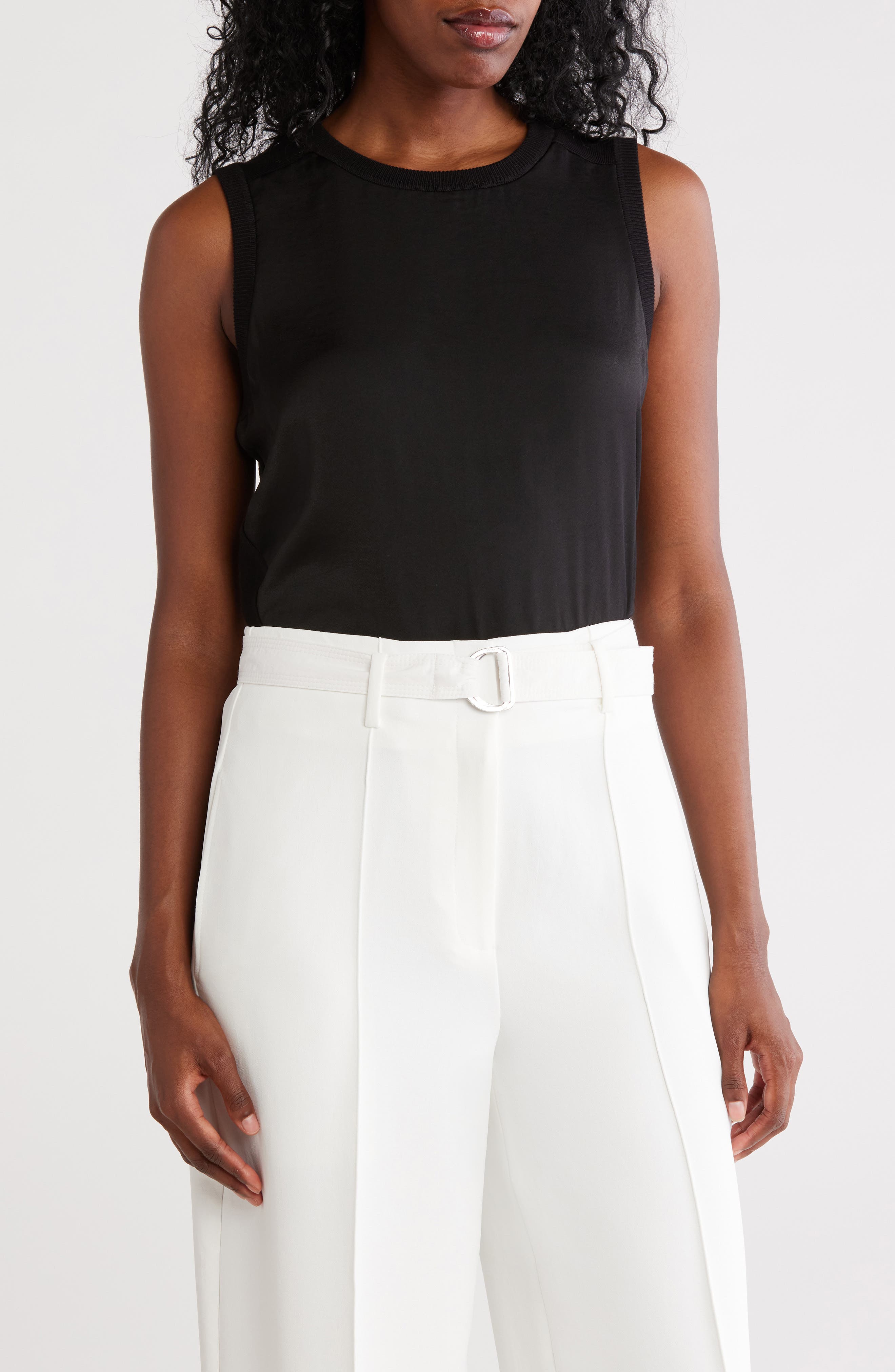 DKNY Mixed Media Sleeveless Sweater