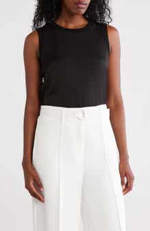 DKNY Mixed Media Sleeveless Sweater