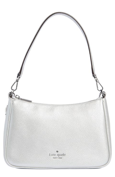 rosie metallic medium shoulder bag and pouch