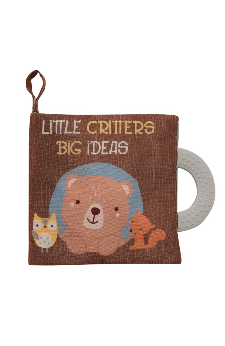 Lambs & Ivy Woodland/Forest Developmental Soft Book & Bear Plush Toy Gift Set, Alternate, color, Brown