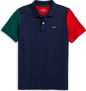 vineyard vines Kids' Edgarton Mismatched Colorblock Piqué Polo