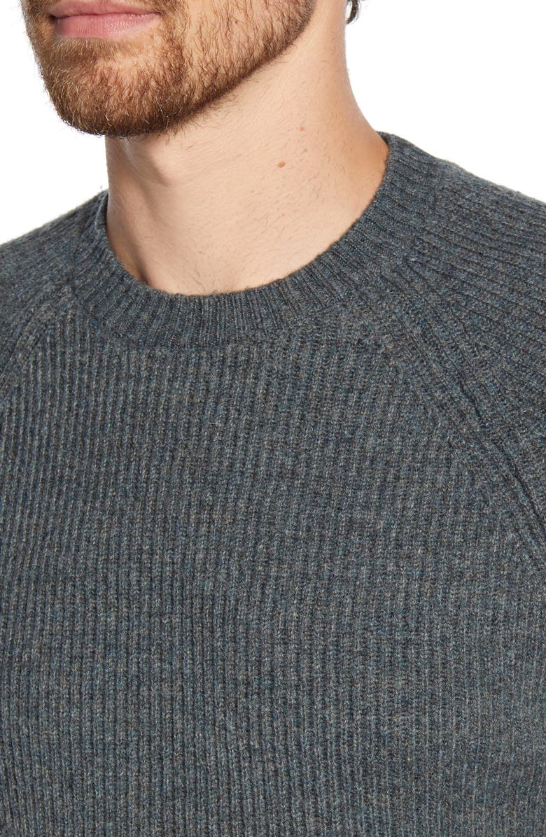 Schott NYC Ribbed Wool Blend Sweater, Alternate, color, Sage
