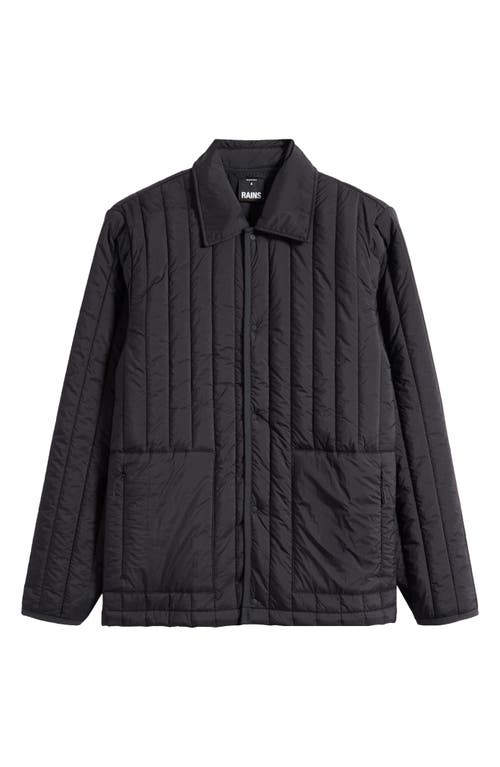 Rains Banja Liner Overshirt In Black
