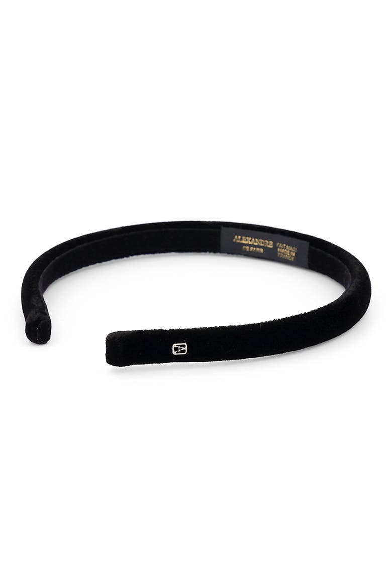 Velvet Headband, Alternate, color, BLACK