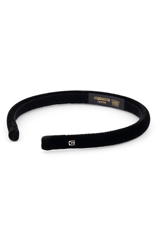 Alexandre De Paris Velvet Headband In Black