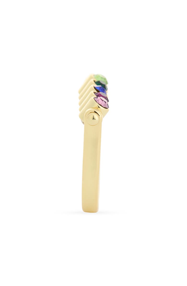 Covet Twisting Stone Ring, Alternate, color, Rainbow/ Gold