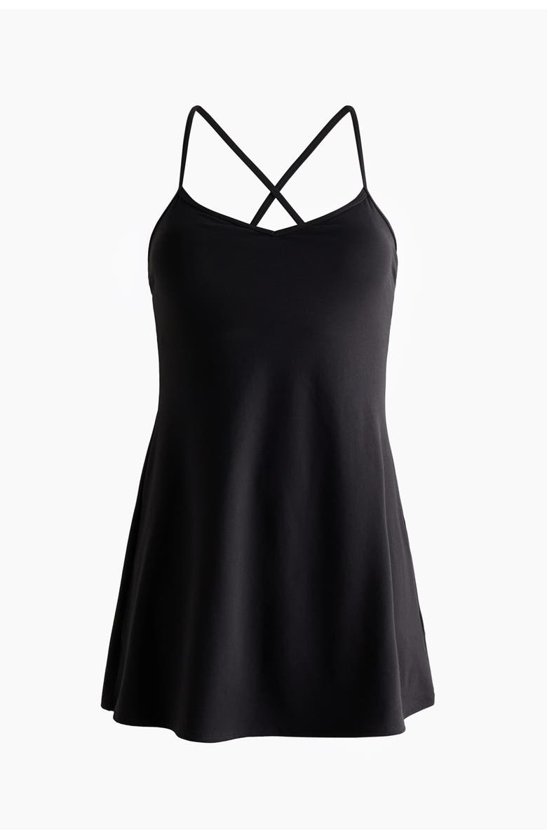 H&M Tennis Dress With Softmove, Main, color, Black