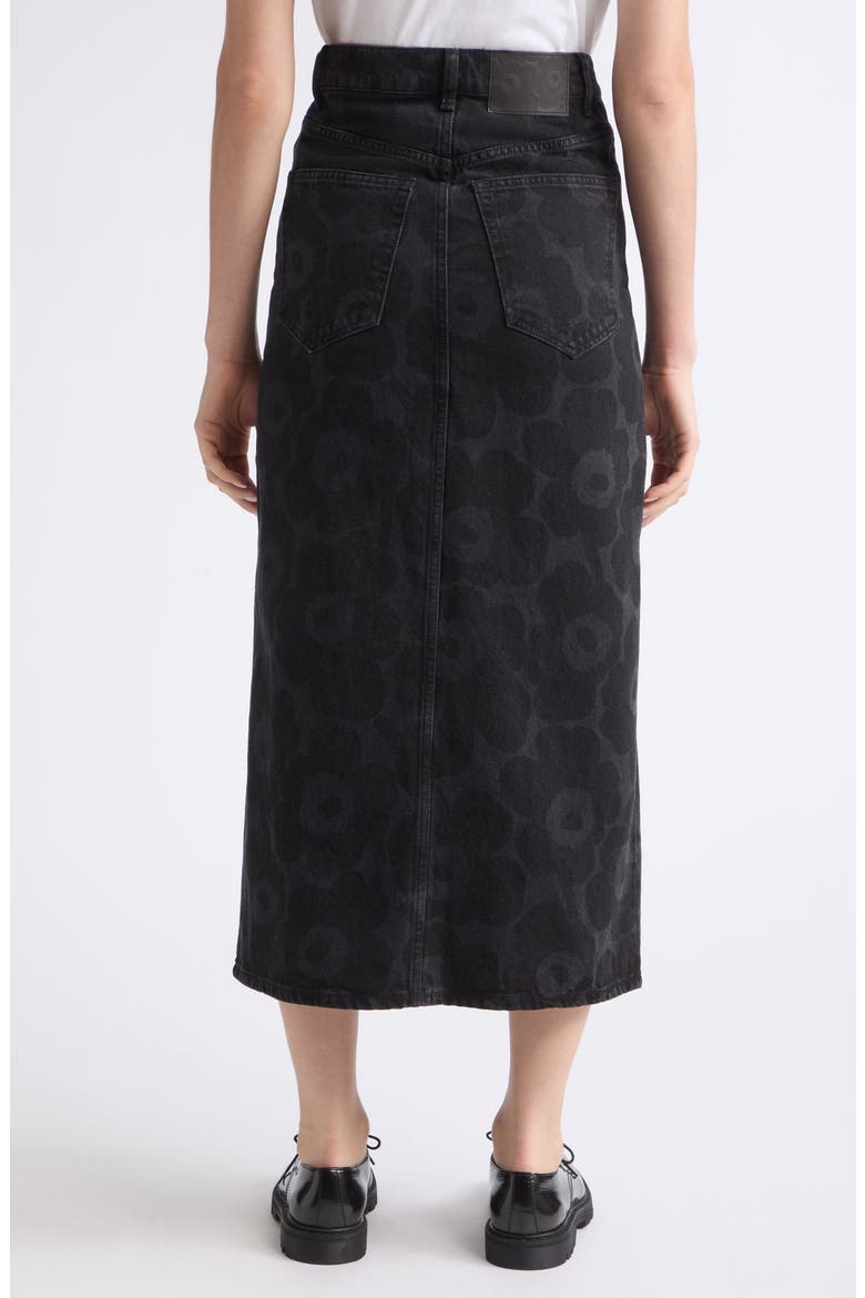 Maridenim Kuvastuma Unikko Denim Midi Skirt, Alternate, color, WASHED BLACK