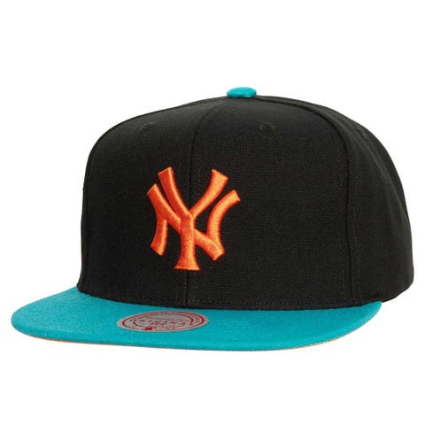 Men's Mitchell & Ness Black/Teal New York Yankees Citrus Cooler Snapback Hat