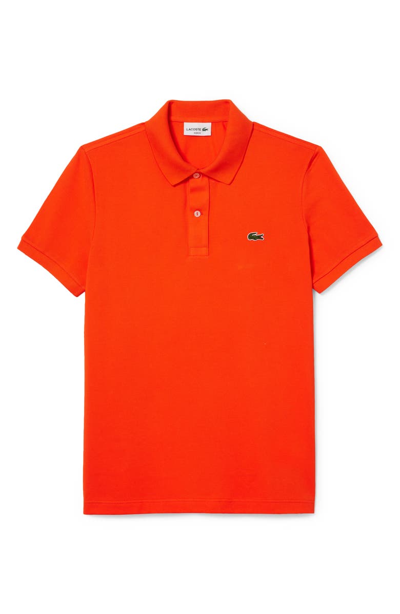 Lacoste Slim Fit Piqué Polo, Main, color, Sunrise